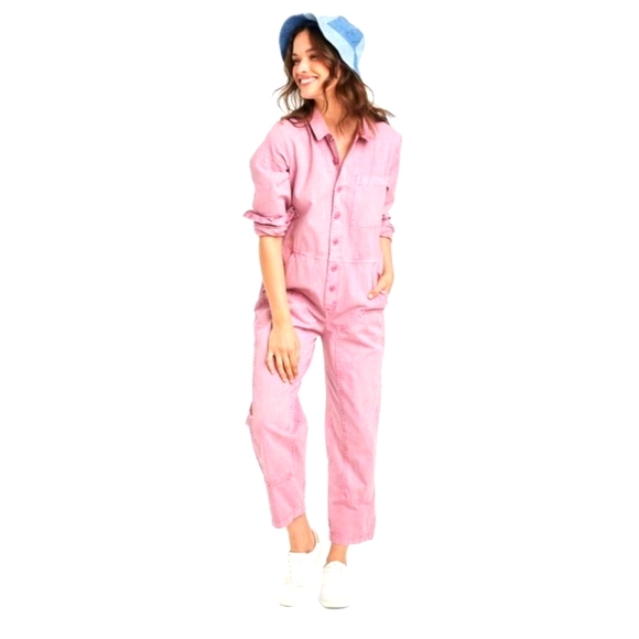 Universal Thread Broiler Jumpsuit NWT Size: 0, Pink - Picture 2 of 6